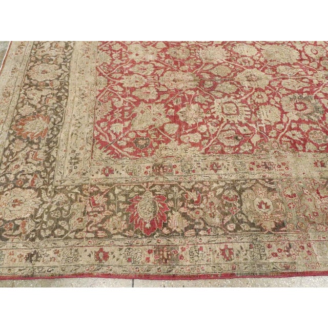 Red Galerie Shabab Collection Early 20th Century Persian Tabriz Carpet For Sale - Image 8 of 10