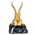 1970s Hollywood Regency Brass Gazelle / Antelope Head Bookends on Raw Edge Marble Bases - A Pair For Sale In San Diego - Image 6 of 12