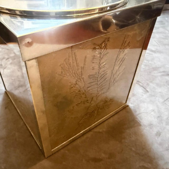 1970s Mid-Century Modern SIlver Plated Square Ice Bucket by Paolo Traversi For Sale - Image 6 of 12