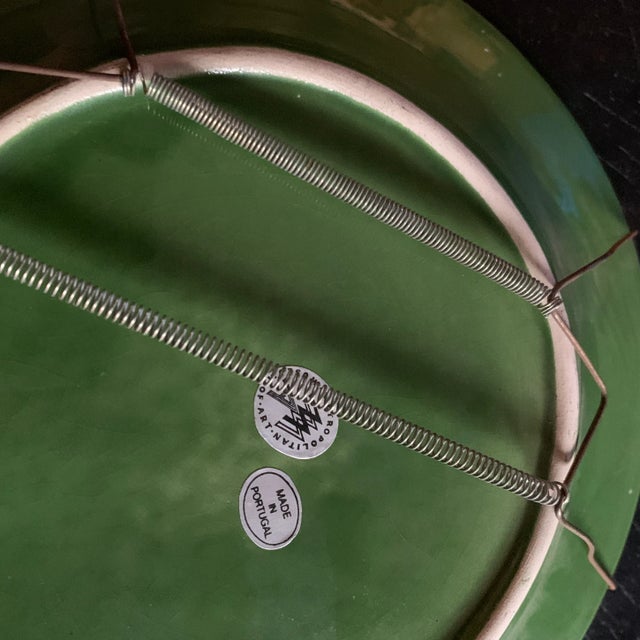 Ceramic Vintage 1990s Majolica Sunflower Bowl From Metropolitan Museum of Art For Sale - Image 7 of 13