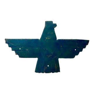 Vintage Sheet Metal Thunderbird Wall Hanging C.1950 For Sale