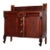 Antique American Empire Classical Flame Mahogany Sideboard, Bronze Pulls, C1840 For Sale
