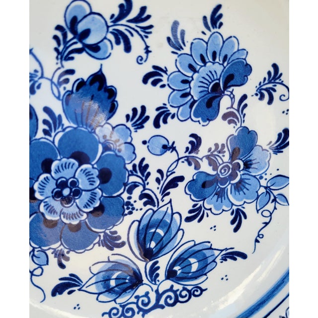 Ceramic Blue Delft Wall Plate from Royal Goedewaagen, 1950s For Sale - Image 7 of 12