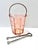 A beautiful vintage pink Depression glass ice bucket featuring delicate floral etching and an elegant handled form....