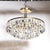 Mid-Century Modern Mid-Century 3-Tier Faceted & Cut Crystal Chandelier in Brass W/ Glass Rod Detail For Sale - Image 3 of 18