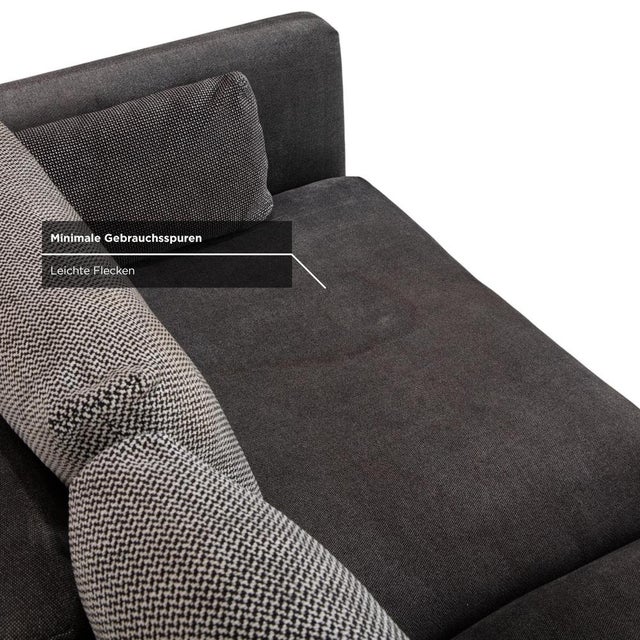 Gray Nuvola 4-Seater Sofa in Grey Fabric from Rolf Benz For Sale - Image 8 of 13