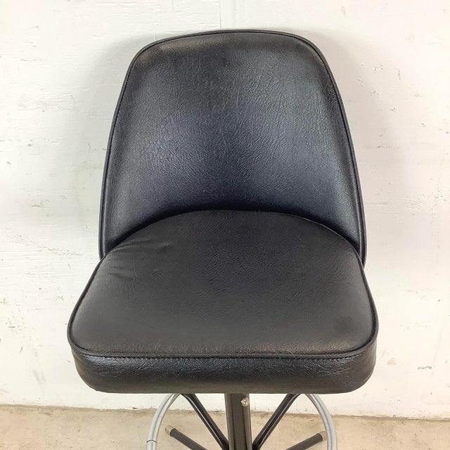 Mid-Century Swivel Barstool For Sale - Image 4 of 12