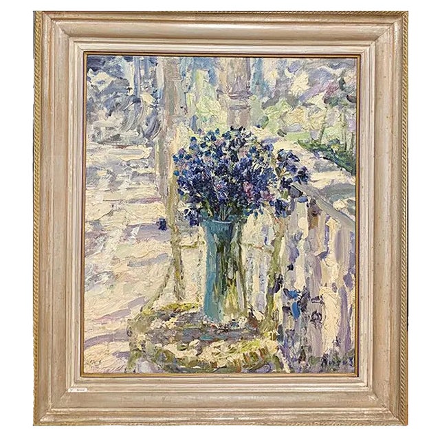 Georgij Moroz, Cornflowers, 1997, Oil on Canvas, Framed For Sale