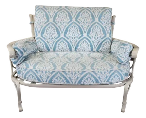 Late 20th Century Frontgate Cast Aluminum Outdoor Patio Loveseat