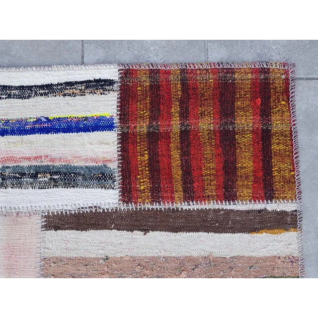 1960s Mid 20th Century Turkish Handknotted Kilim Runner For Sale - Image 5 of 10