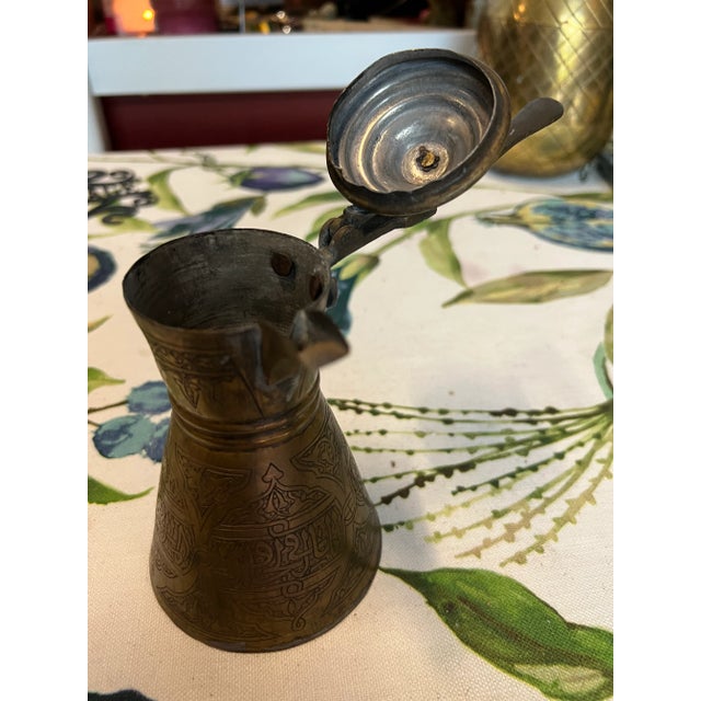 Mid-Century Modern 1920s Brass Pitcher For Sale - Image 3 of 4