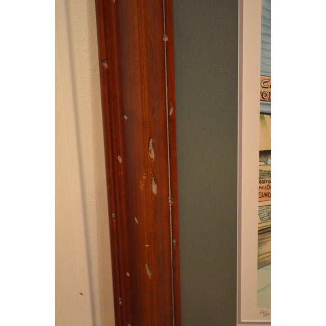 1960s Mid Century America Small Downtown Scene Print For Sale - Image 5 of 6