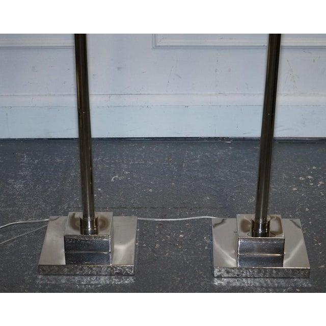 Gold Floor Lamps with Pineapple in Stainless Steel with Black Shade, Set of 2 For Sale - Image 8 of 11