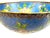 Vintage Chinese Cloisonné Bowl With Floral Motif and Imperial Blue Ground For Sale - Image 10 of 13