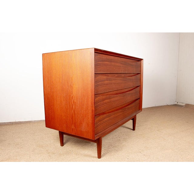 1960s Danish Teak Chest of Four Drawers by Arne Vodder for Sibast, 1960 For Sale - Image 5 of 16