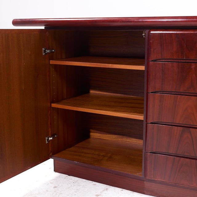Skovby Mid Century Danish Rosewood Credenza For Sale - Image 9 of 11