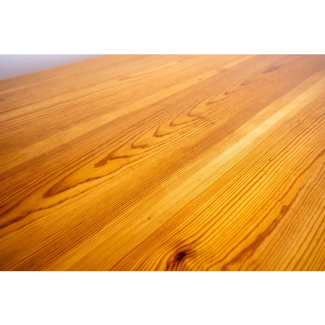 Mid-Century Modern Refectory Pine Dining Table in Blonde by Trestle R. Nance, 1960s For Sale - Image 9 of 18