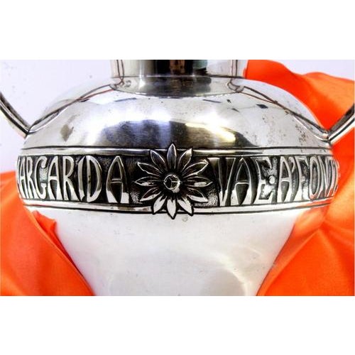 Silver Pot with Two Intertwined Handles For Sale - Image 5 of 6