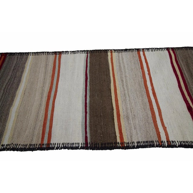 Modern Vintage Kilim Runner Rug For Sale - Image 4 of 7
