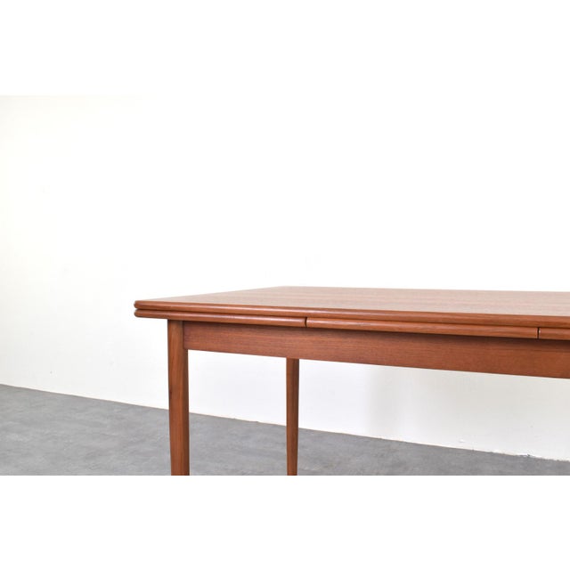 Brown Mid-Century Modern Danish Extendable Dining Table in Teak, 1960s For Sale - Image 8 of 16