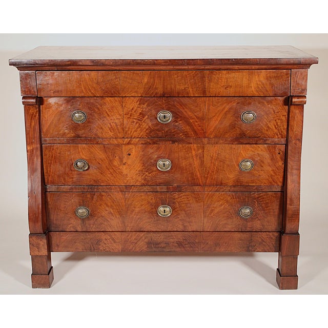 Traditional Continental Restauration Mahogany Chest of Drawers For Sale - Image 3 of 11