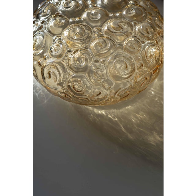 Pink Vintage Bubble Glass Flush Mounts attributed to Helena Tynell, 1960s, Set of 2 For Sale - Image 8 of 15
