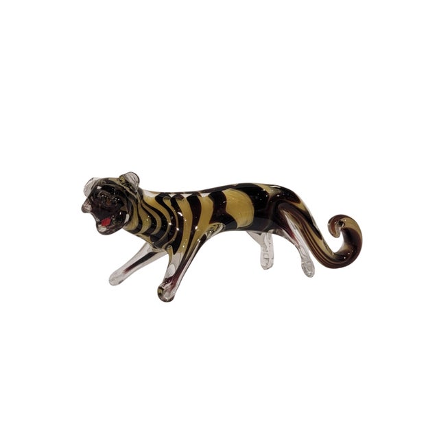 20th Century Tiger Figurine in Murano Glass, Italy, 1970s For Sale - Image 13 of 13