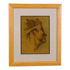 Beaux-Arts Pastel Sketch, Signed "Af 71", France