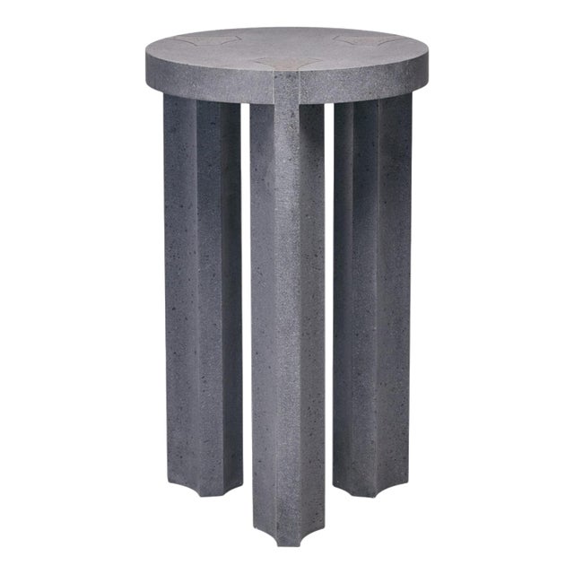 Basaltina Marble Carrara Tall Side Table by Reda Amalou Design For Sale