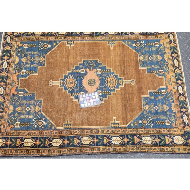 Antique Senneh Rug 3'6'' x 4'8'' For Sale - Image 11 of 11