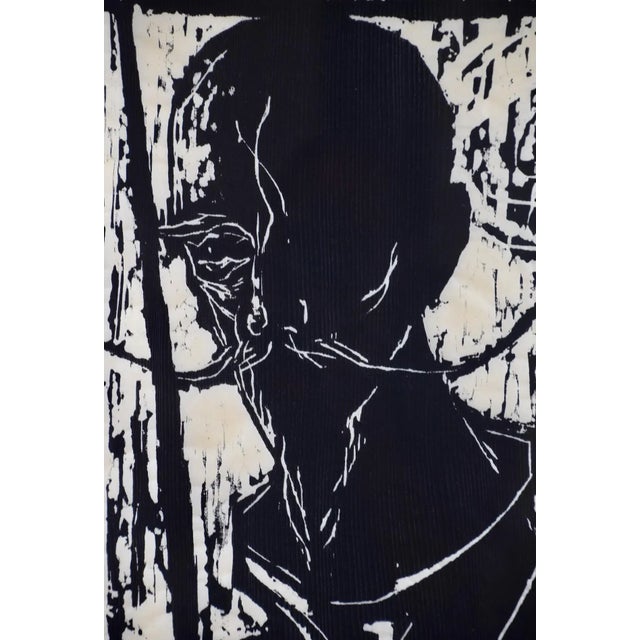 Figurative Don Quixote De La Mancha: Signed Limited Edition Woodcut Portrait by De Groat For Sale - Image 3 of 6