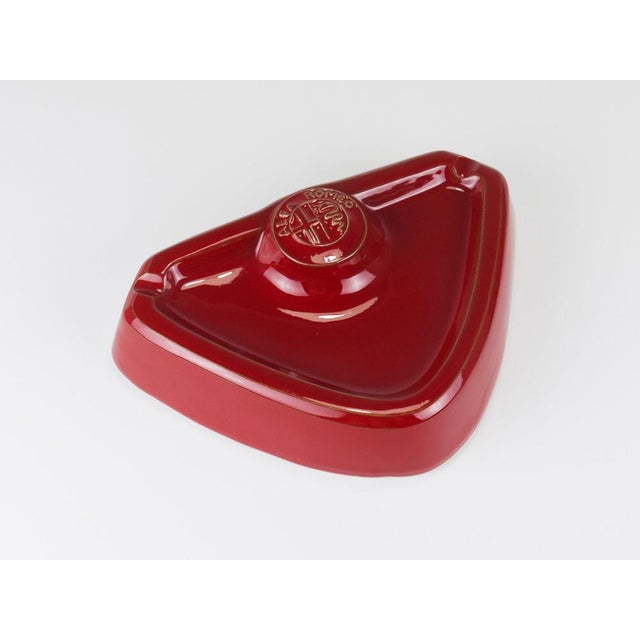 Red Ceramic Ashtray by Alfa Romeo, Italy, 1970s For Sale - Image 3 of 17
