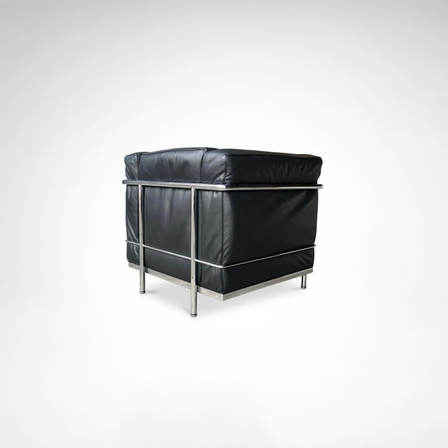 Metal LC2 Chair by Le Corbusier for Cassina, 1990s For Sale - Image 7 of 11