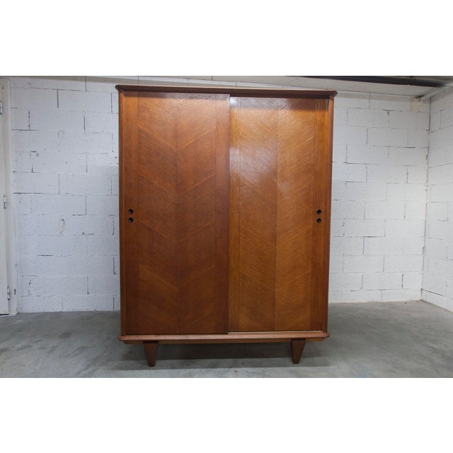 Wardrobe with Sliding Doors, 1950s For Sale - Image 15 of 18