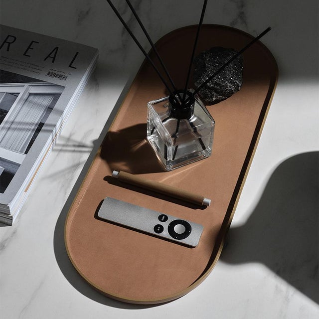 Contemporary Plato Beige Tray Oval No.05 Defne Koz for Uniqka For Sale - Image 3 of 4