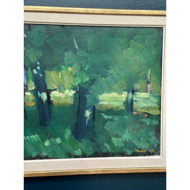 Kurt Rubank, Forest Grove, 1969, Oil Painting on Canvas, Framed For Sale - Image 4 of 18
