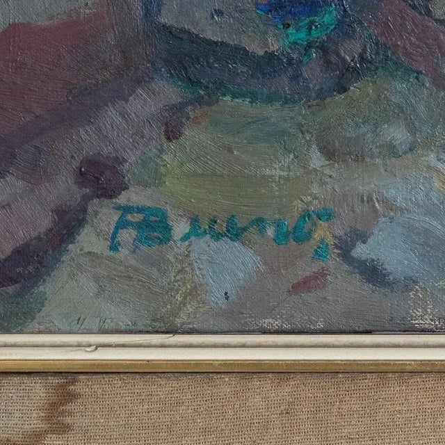 1950s Pascual Bueno Ferrer, Port of Barcelona, 1950s, Oil on Canvas For Sale - Image 5 of 10