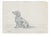 1943 drawing of a breed of setter by Devon artist William E. Wood. Initialed and inscribed "setter" lower left. Combined...