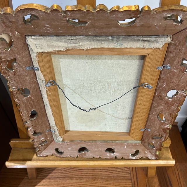 20th Century Oil on Canvas Framed Cuzco School Madonna With Child For Sale - Image 11 of 11