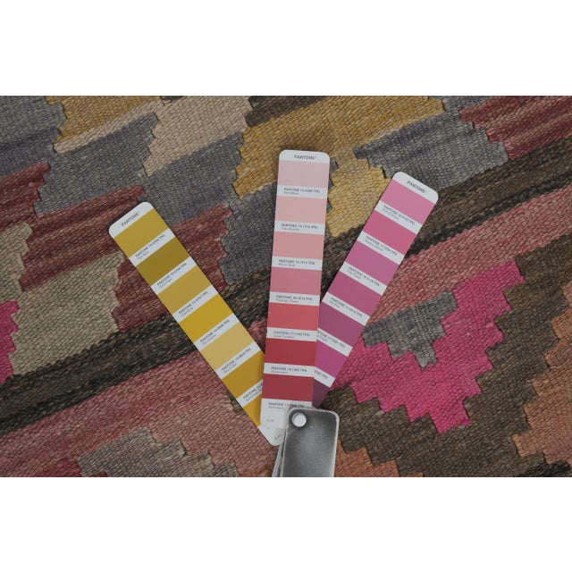 Tribal Flat Woven Turkish Striped Kilim Runner 2'6'' X 20'6'' For Sale - Image 12 of 13