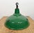 Industrial British Green Enamel Factory Pendant Lamp, 1960s For Sale - Image 13 of 18