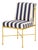 Jerome Outside Dining Chairs in Reed Brass Finish by Michael Taylor, Set of 6 For Sale