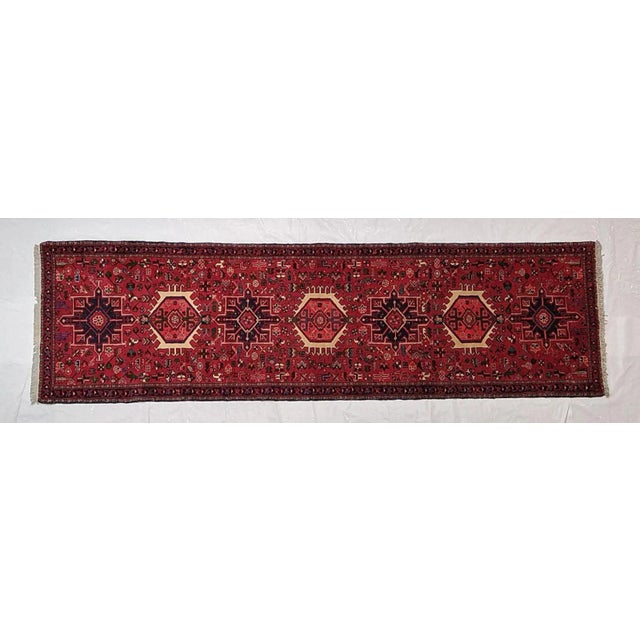 Textile Vintage Heriz Runner For Sale - Image 7 of 7