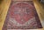Persian Vintage Persian Heriz Rug, Hand-Knotted Wool, Geometric Medallion Pattern, Red & Navy, 10x13 For Sale - Image 3 of 11