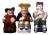 19th Century English and French Majolica Figural Pitchers, Set of 3 For Sale