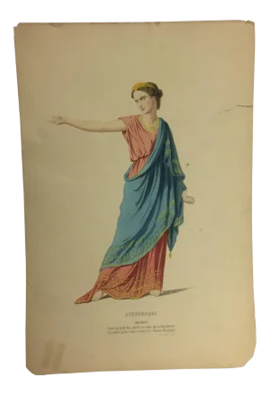Antique French Andromaque Engraving