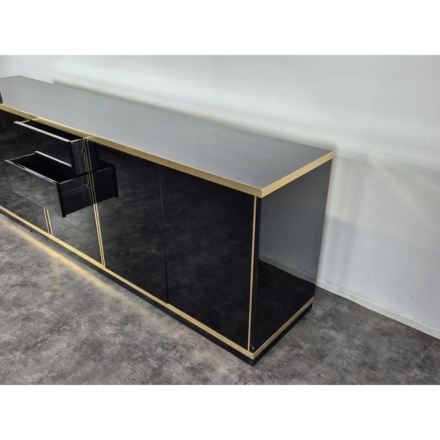 Black Lacquered Sideboard by Mario Sabot For Sale - Image 3 of 9