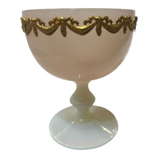 French Opaline Footed Dish For Sale