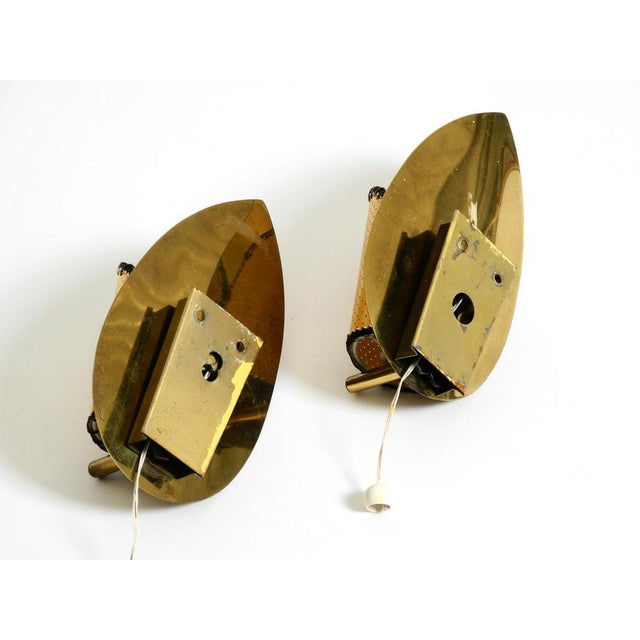 Mid-Century Modern Brass Wall Lamps, 1950s, Set of 2 For Sale - Image 17 of 18
