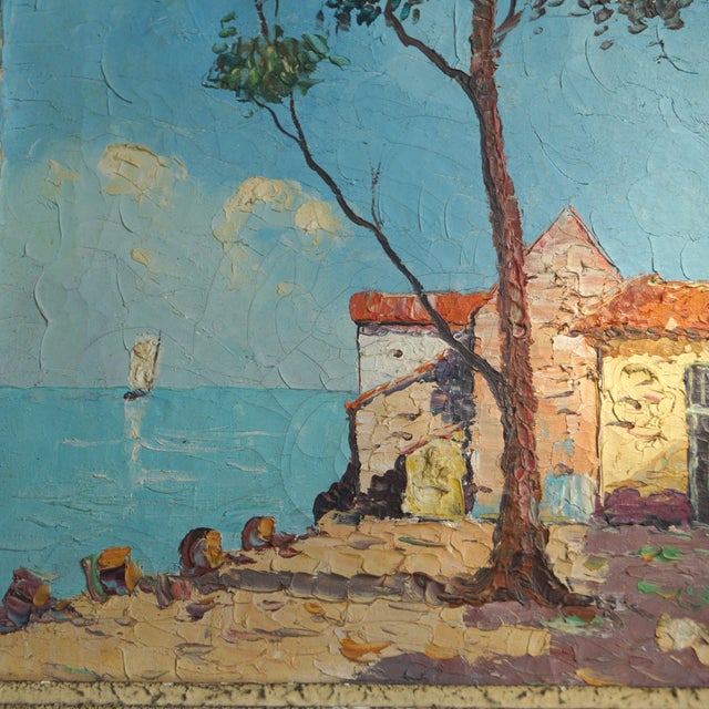 Jos Van Dijk, Southern European Street Scene, 1920s, Oil Painting on Canvas For Sale - Image 6 of 13